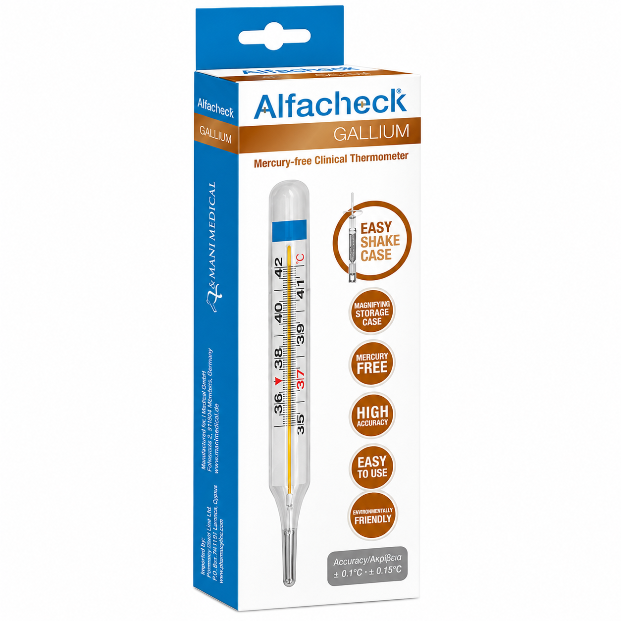 ALFACHECK GALLIUM ΚΛΙΝΙΚΟ ΘΕΡΜΟΜΕΤΡΟ ΧΩΡΙΣ ΥΔΡΑΡΓΥΡΟ