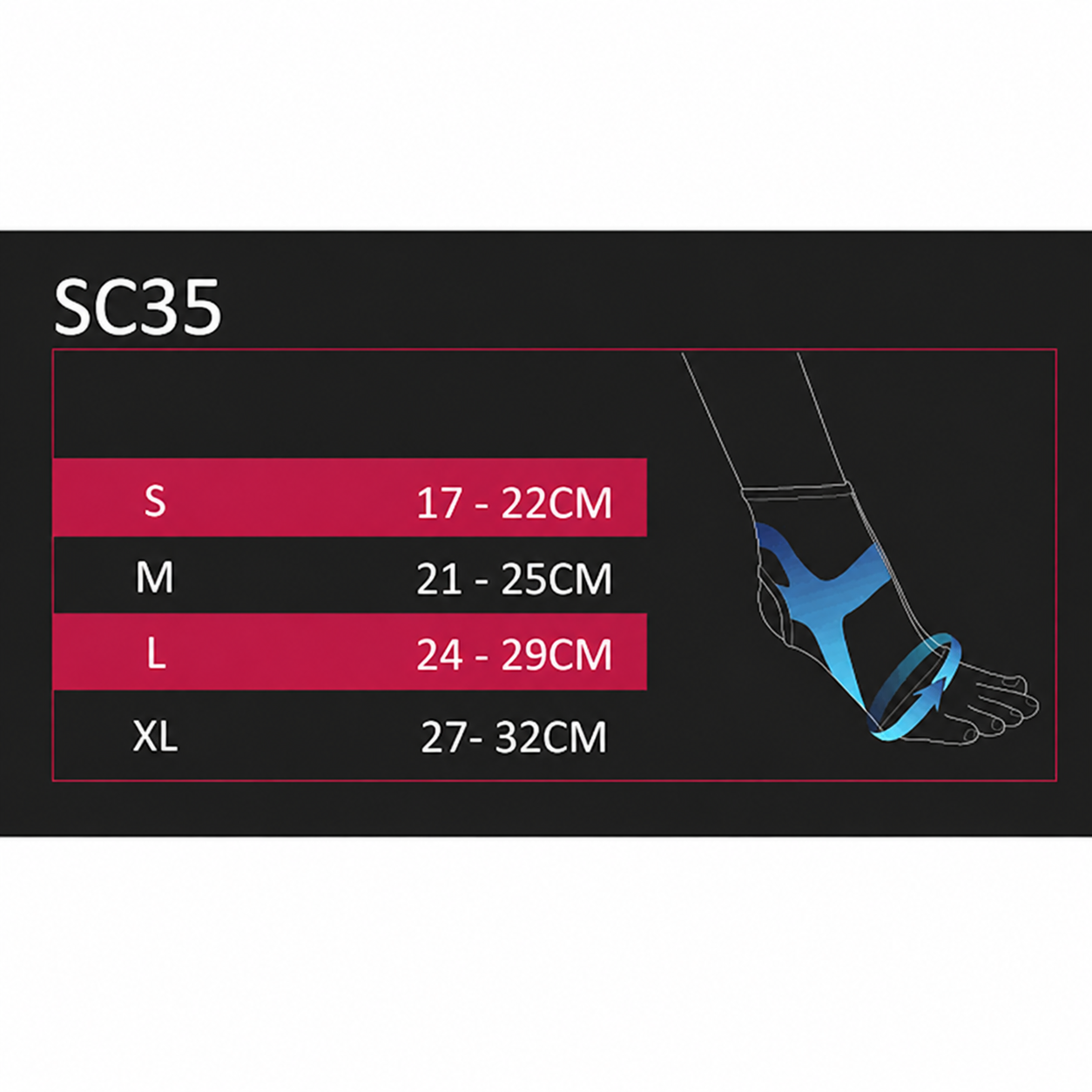 URIEL SC35 Ankle Compression Sleeve Left or Right - Image 2