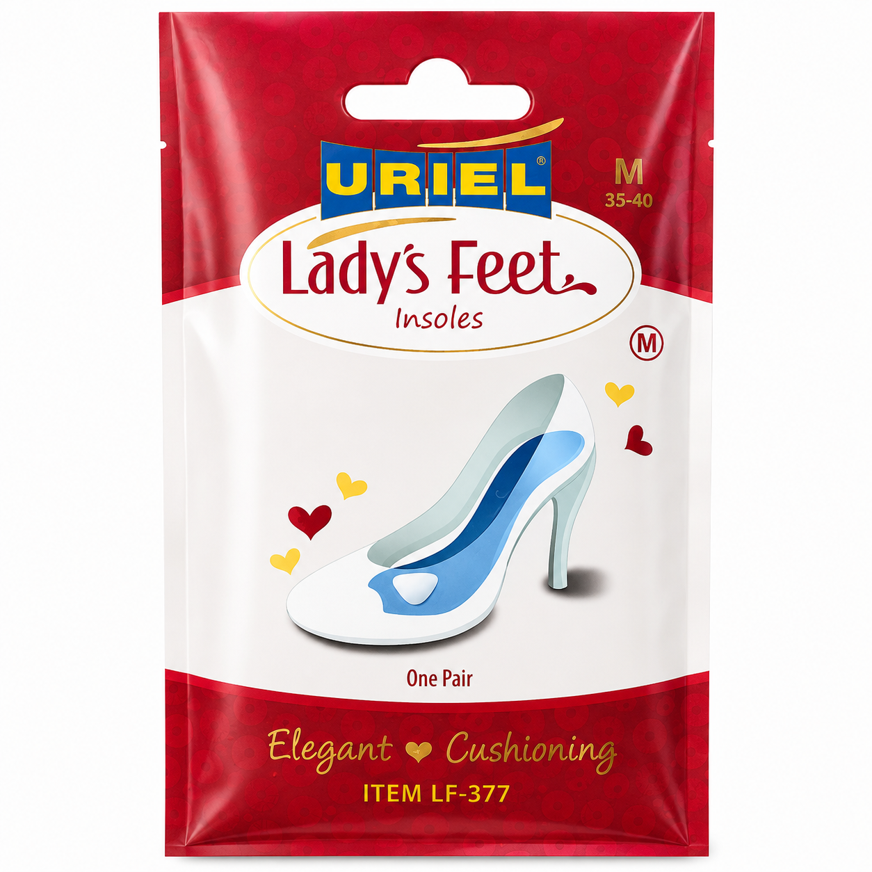 URIEL LF377 3/4 Silicone Insoles for High-Heeled Shoes
