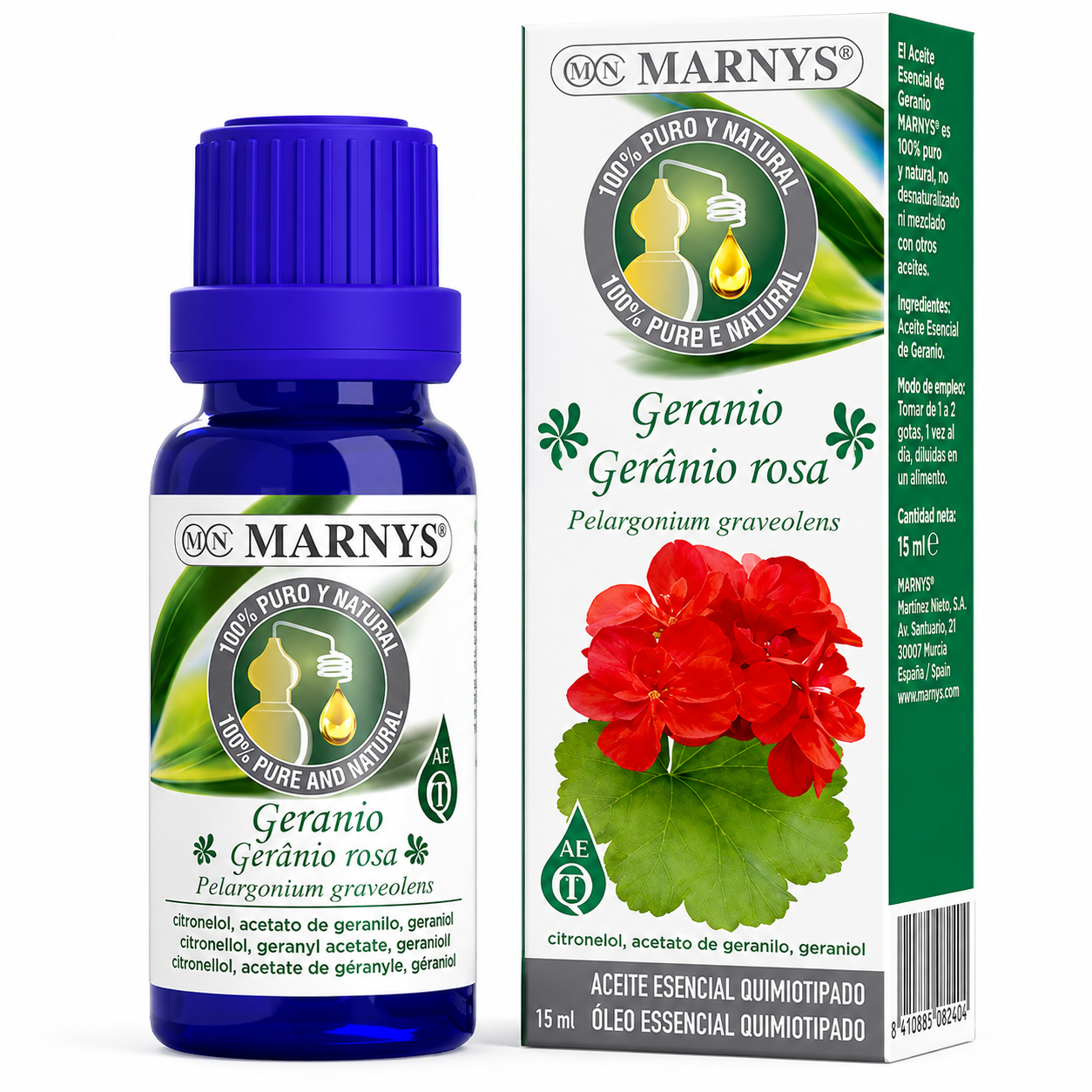 MARNYS Geranium Essential Oil 15ml