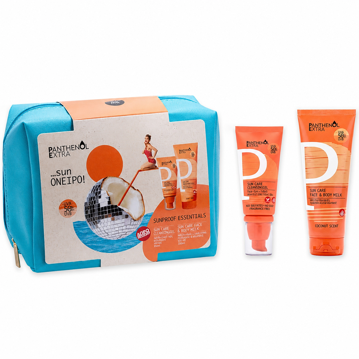 PANTHENOL EXTRA SUN CARE FACE DIAPHANOUS SPF50 50ml + F&B MILK SPF50 100ml