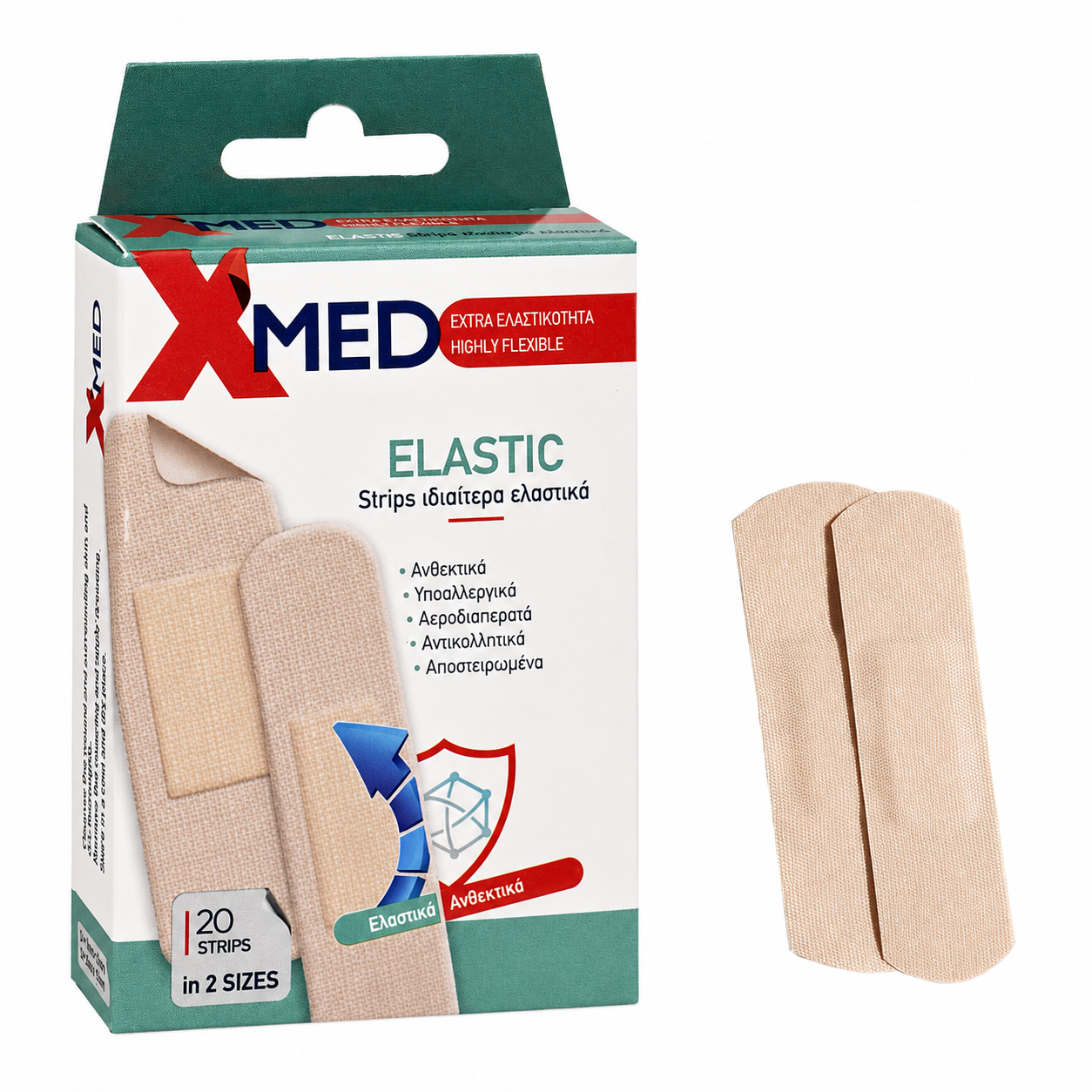 X-MED ELASTIC STRIPS 2 SIZES