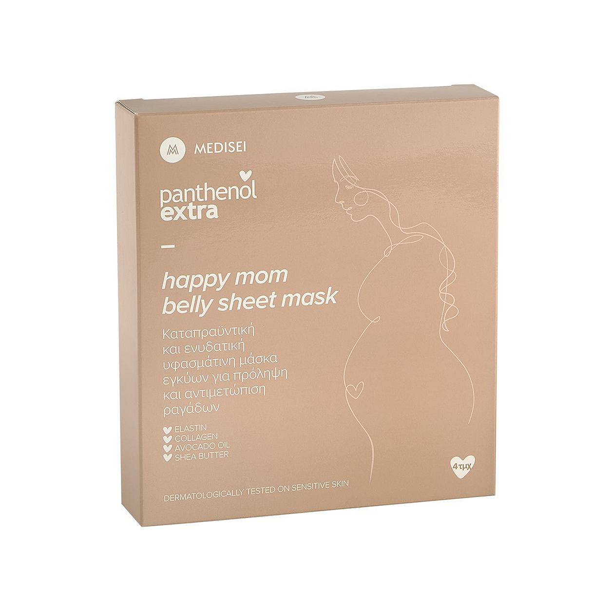 PANTHENOL EXTRA HAPPY MOM BELLY SHEET MASK 4PCS