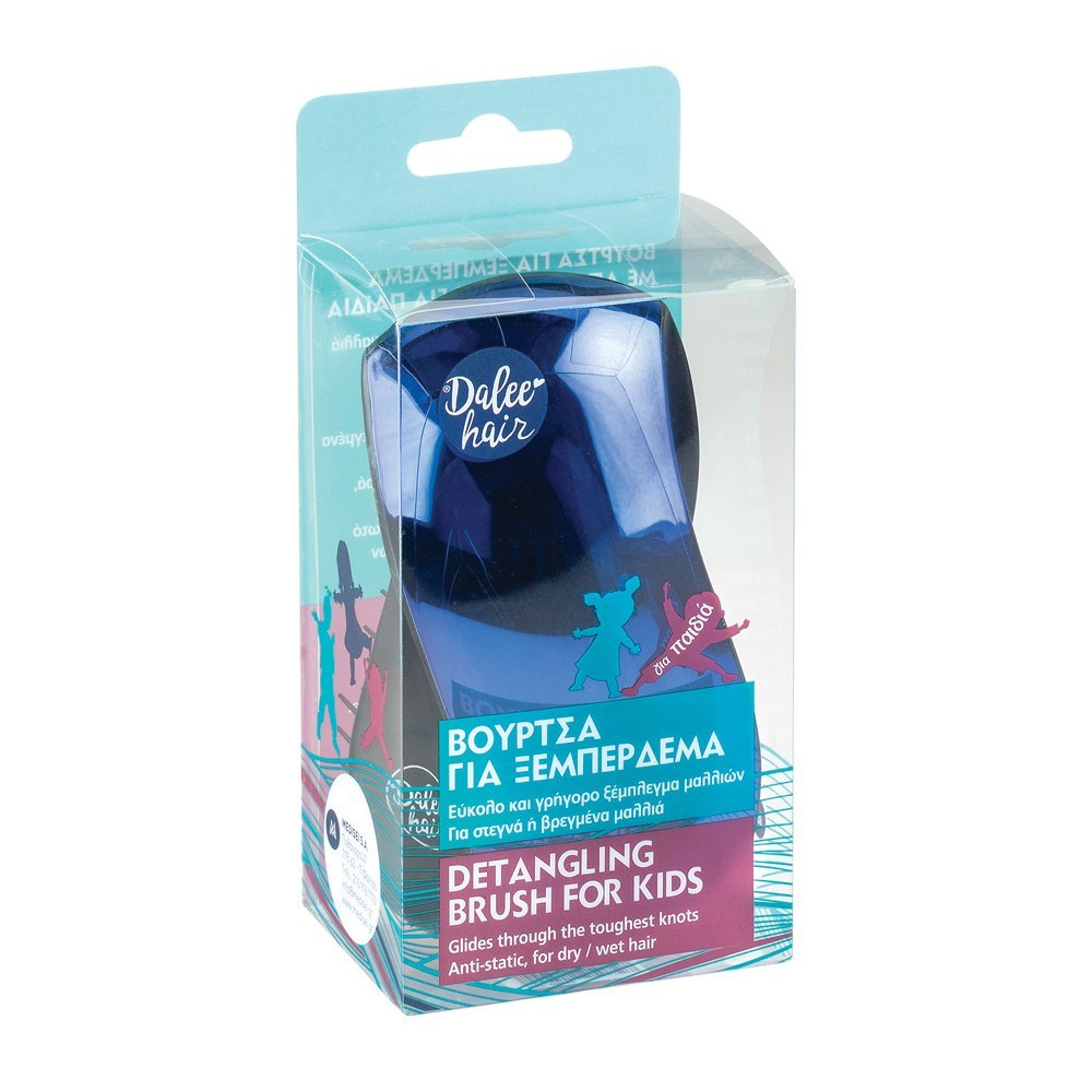 DALEE KIDS HAIR DETANGLING BRUSH BLUE OR PINK