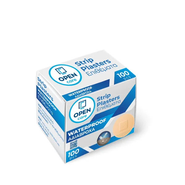 OPEN CARE ROUND STRIP PLASTERS WATER RESSISTANT 100PCS