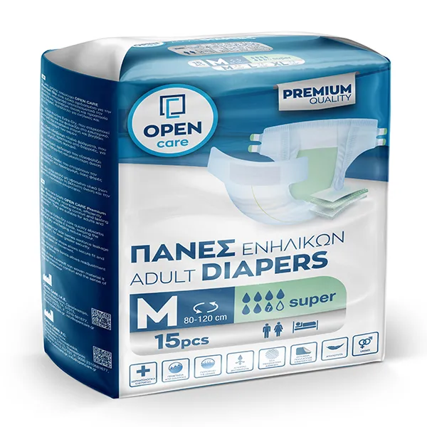 OPEN CARE ADULT DIAPERS PREMIUM SUPER M-XL
