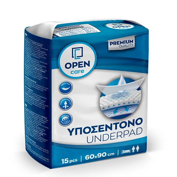 OPEN CARE UNDERPADS PREMIUM 60x90cm 15pcs OR 30pcs
