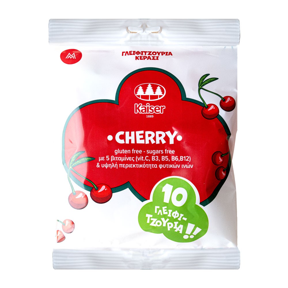 KAISER CHERRY LOLLIPOPS x10PCS
