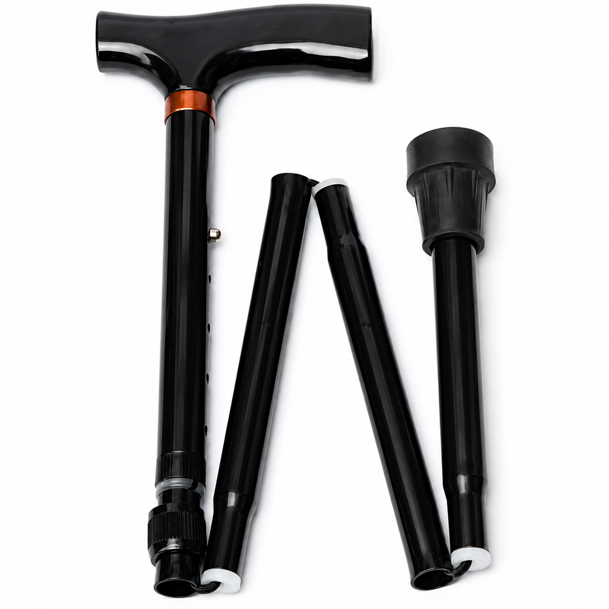 RARUS FOLDING WALKING CANE BLACK/BROWN