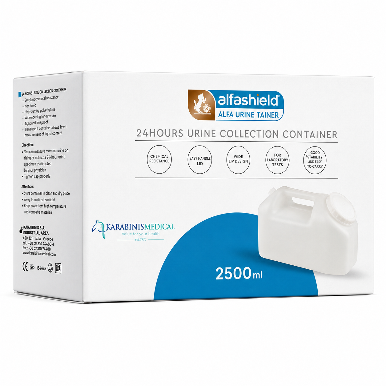 ALFASHIELD ALFA STERILE URINE CONTAINER 24HOURS 2500ml
