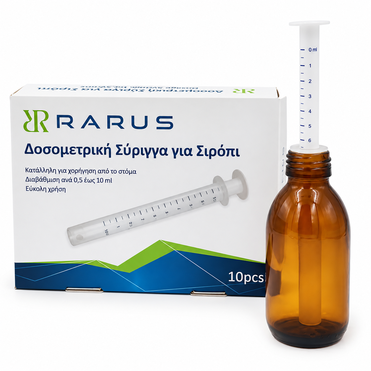 RARUS ORAL DOSING SYRINGE FOR SYRUP 10PCS/BOX