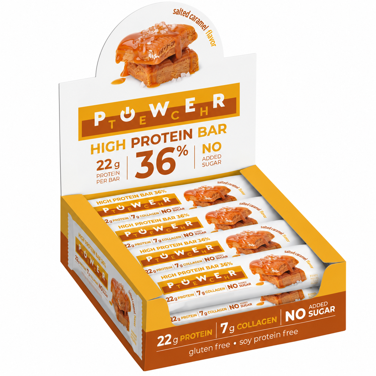 POWER TECH HIGH PROTEIN BAR SALTED CARAMEL 60g