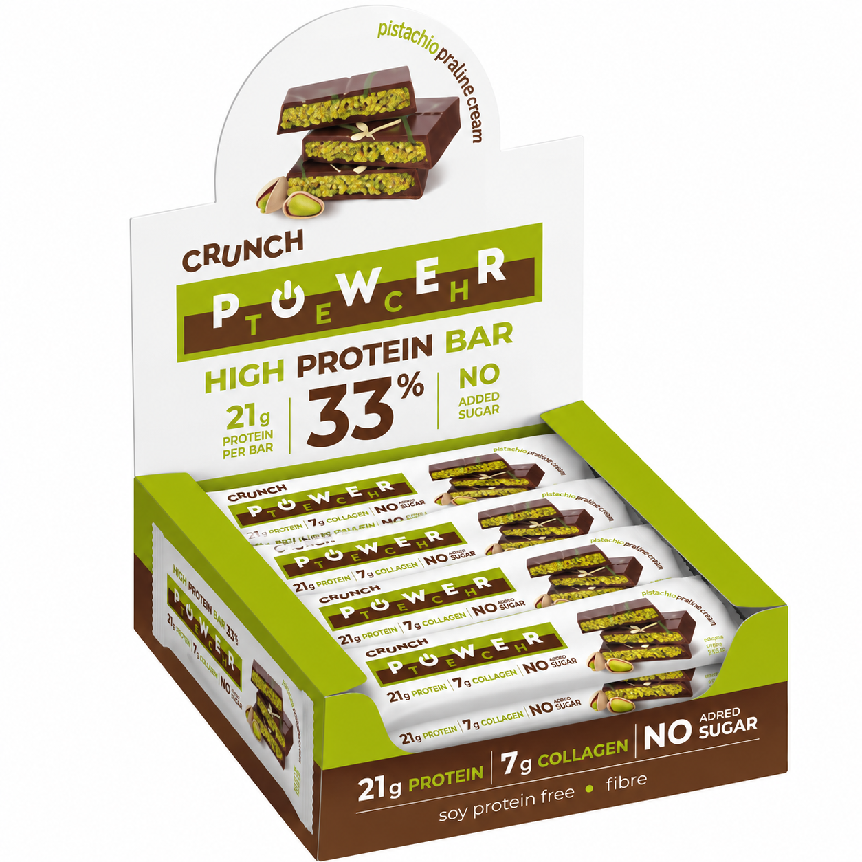 POWER TECH HIGH PROTEIN BAR CRUNCH DUBAI STYLE PISTACHIO CREAM 65g