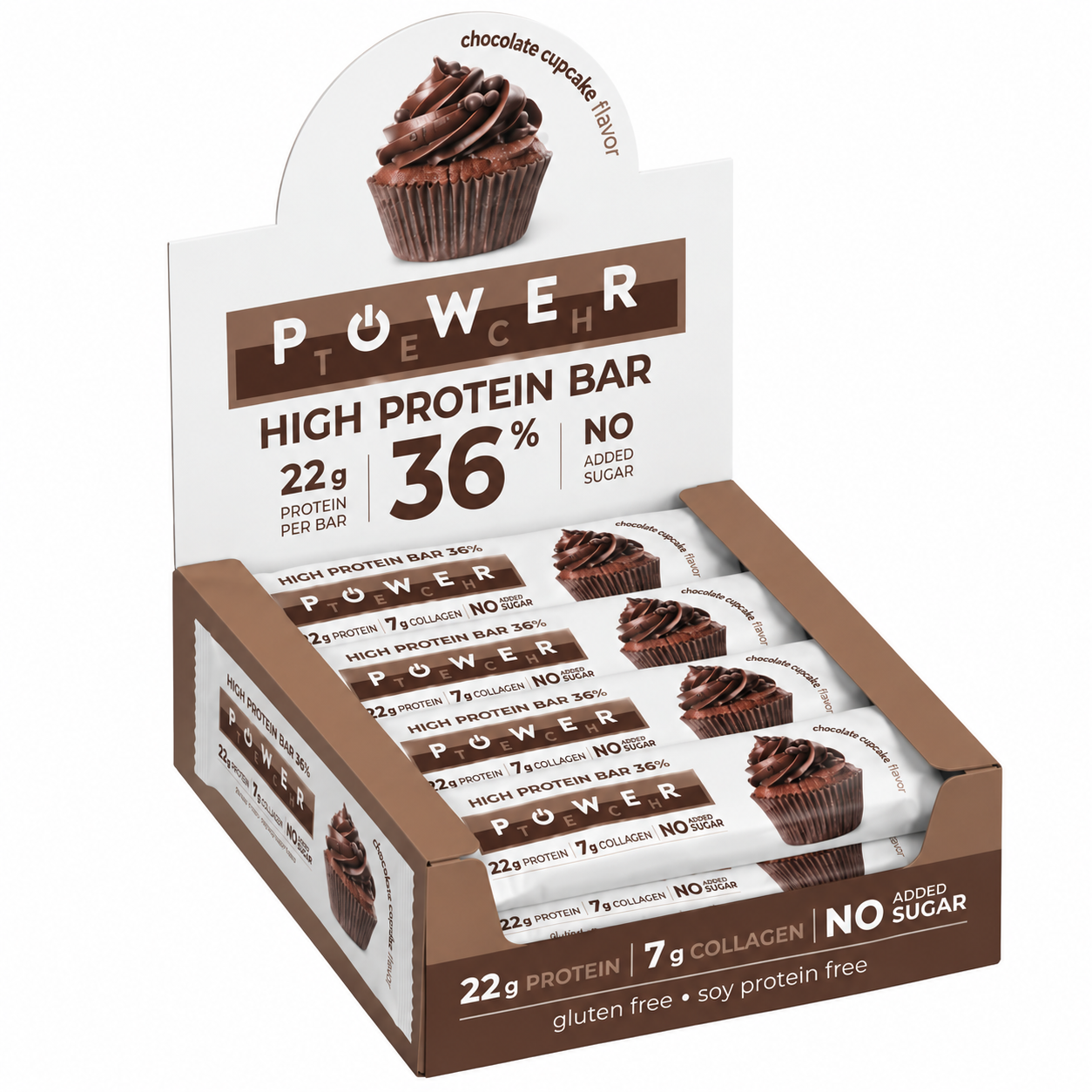 POWER TECH HIGH PROTEIN BAR DOUBLE COCOA 60g