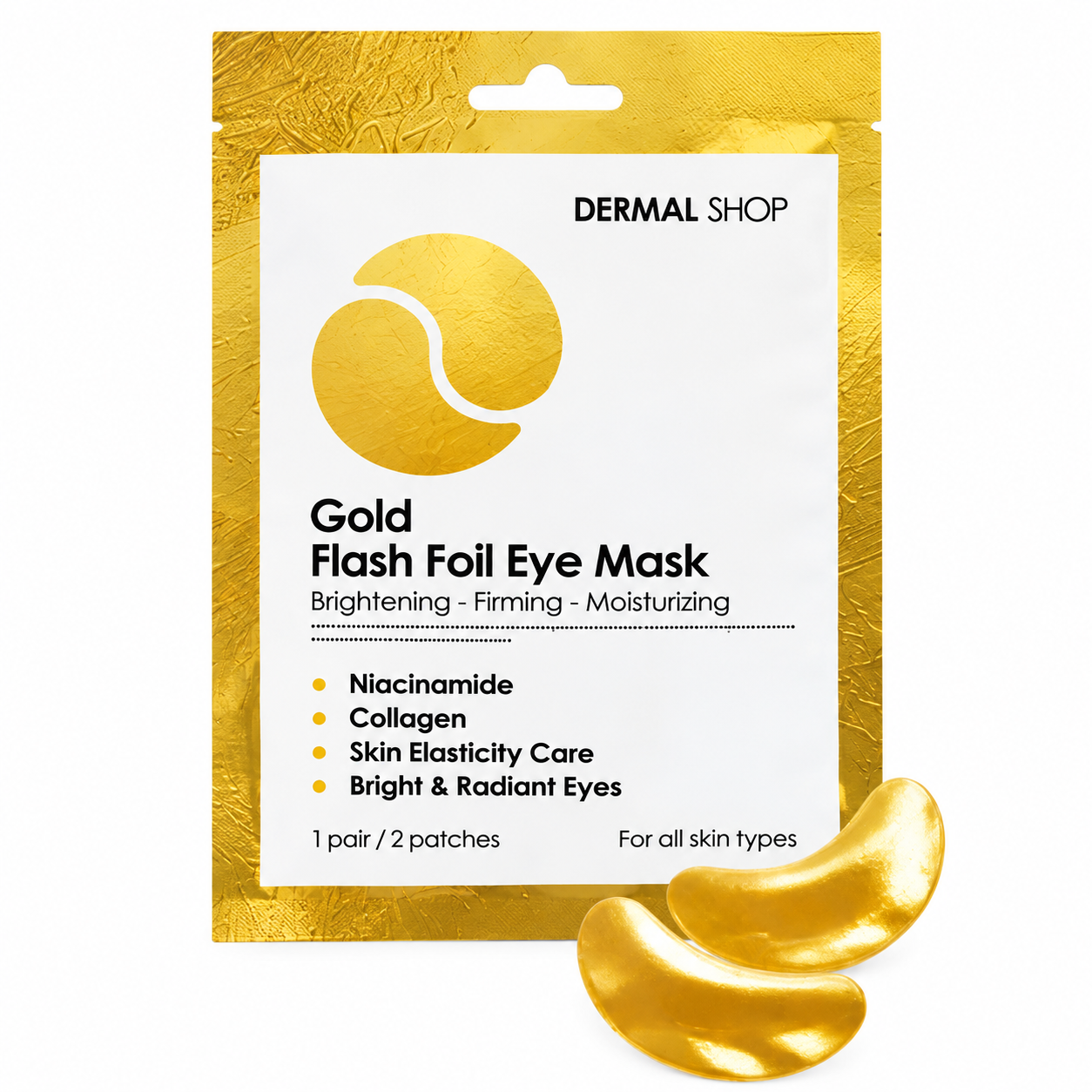 DERMAL GOLD FLASH FOIL EYE MASK